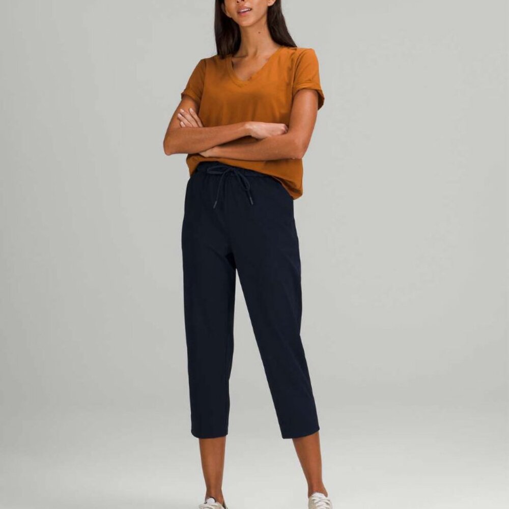 Lululemon Stretch High Rise Cropped Pants - Black - Picture 2 of 10
